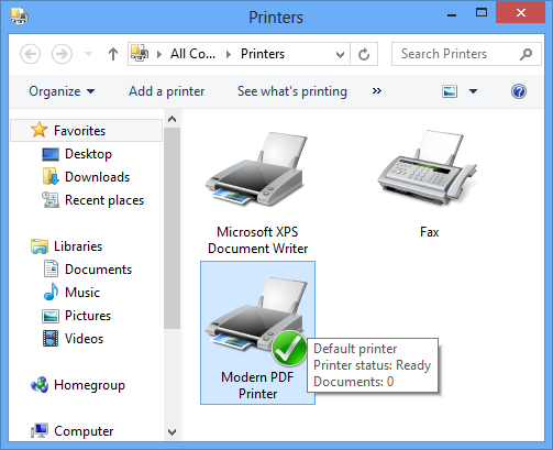 Modern PDF Printer - Create PDF documents printing